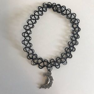 90’s Chocker Necklace Elastic Black